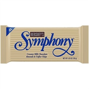 SYMPHONY Milk Chocolate with Almonds & Toffee Giant Candy Bar, 7.37 oz