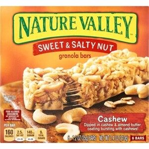 Nature Valley Granola Bars, Sweet and Salty Nut, Peanut, 1.2 oz, 12 ct
