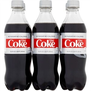  Coke Zero Sugar Diet Soda Soft Drink, 16.9 fl oz, 6 Pack :  Grocery & Gourmet Food